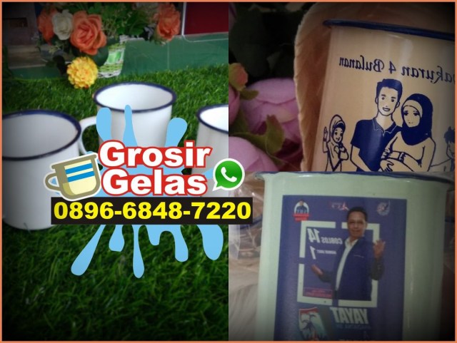 enamel mug blue