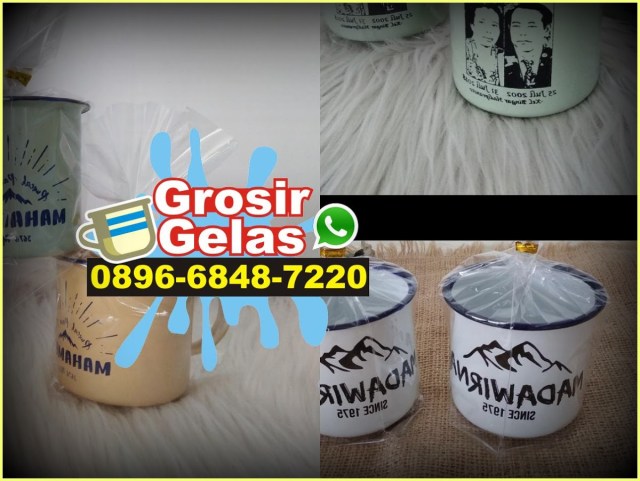 souvenir cangkir enamel murah