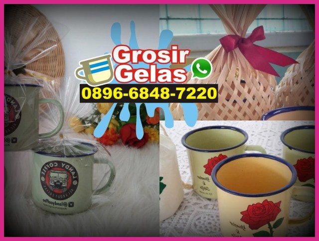 gelas kopi enamel