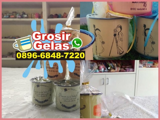 gelas hias dari botol bekas plastik