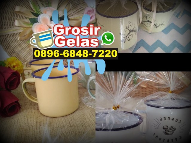 white enamel coffee mug