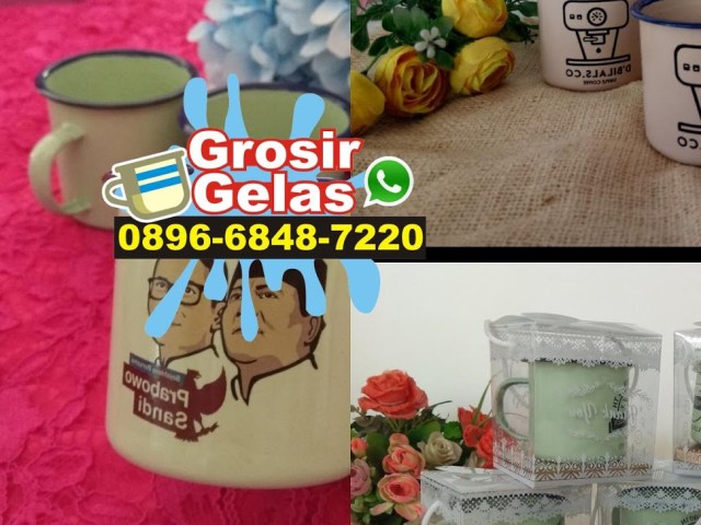 gelas kaleng enamel