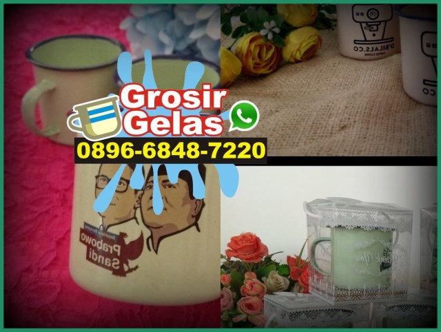 gelas kaleng enamel