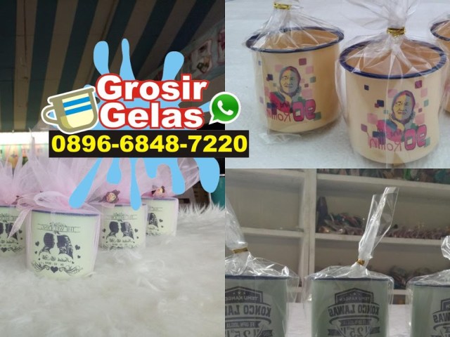 souvenir pernikahan gelas jadul