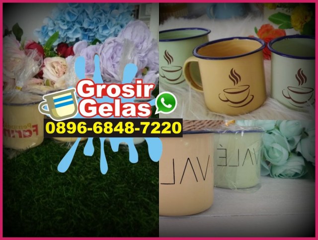 gelas enamel custom