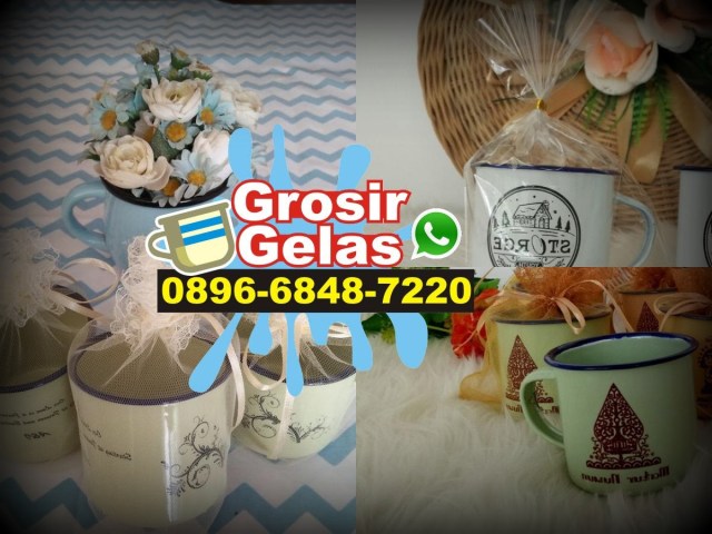 gelas enamel besar