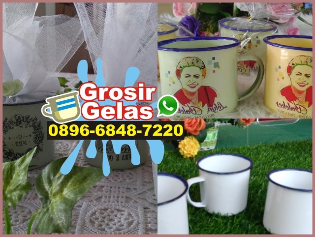 gelas enamel souvenir