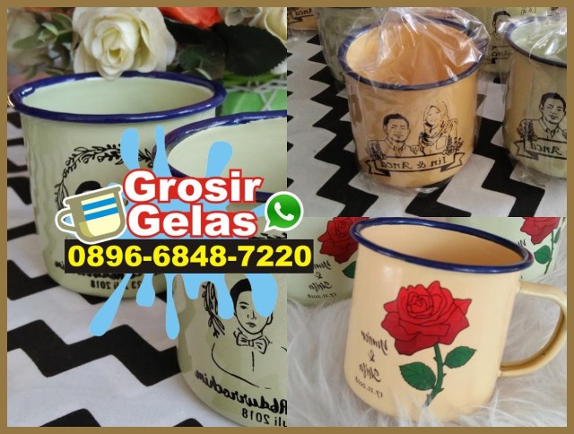 souvenir pernikahan gelas seng