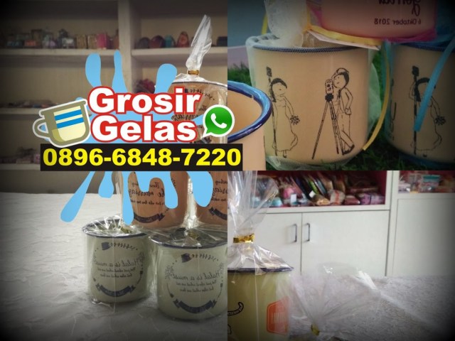gelas hias dari botol bekas plastik
