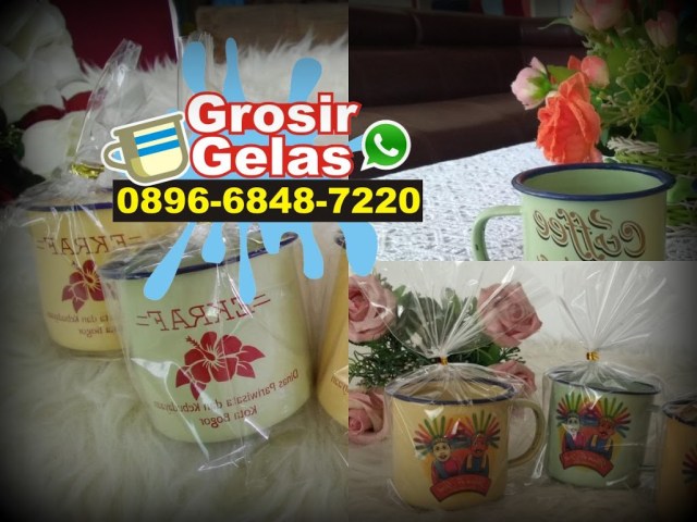 souvenir gelas enamel murah