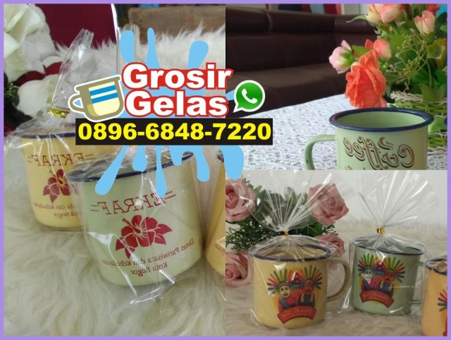 souvenir gelas enamel murah