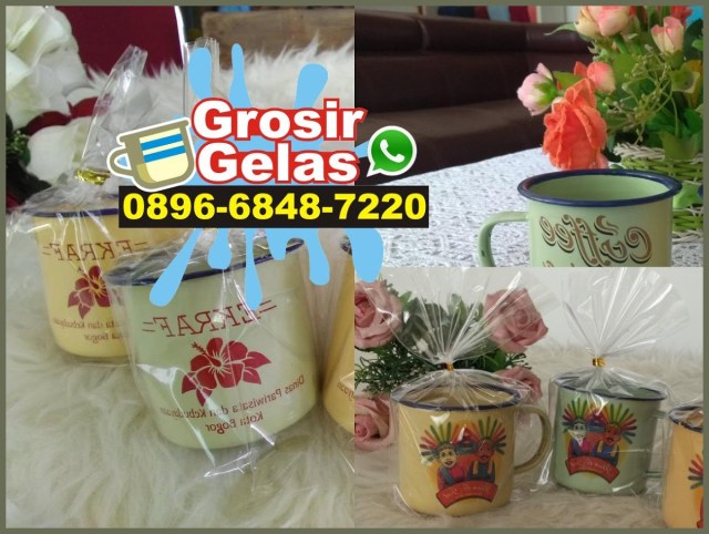 souvenir gelas enamel murah