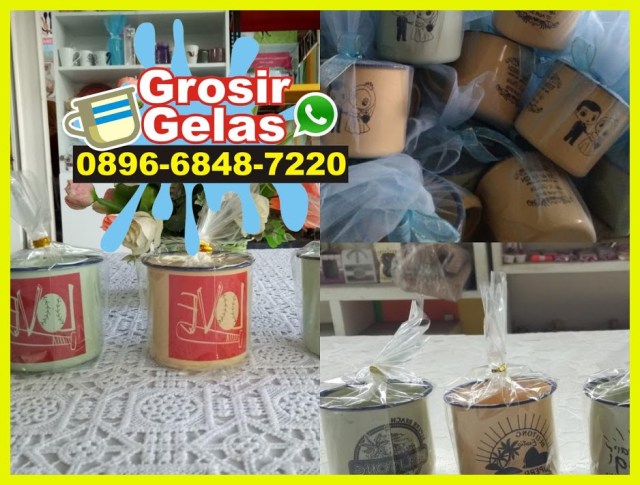 gelas enamel sablon