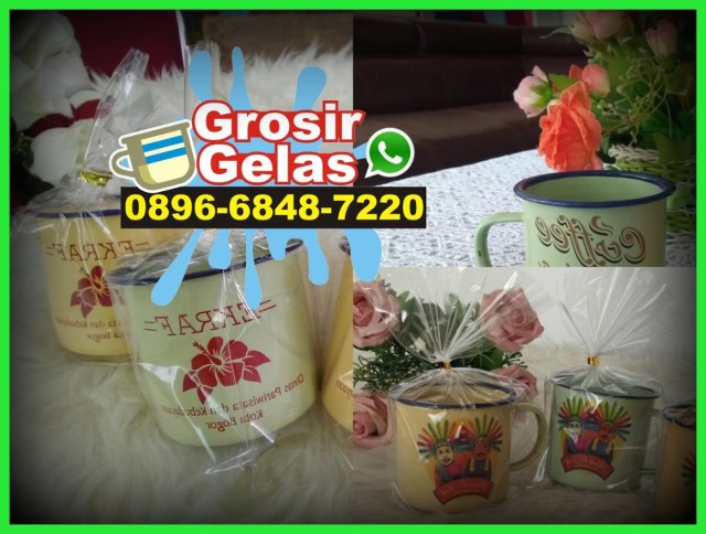 souvenir gelas enamel murah