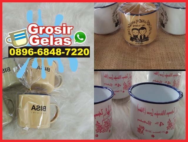 jual gelas enamel solo
