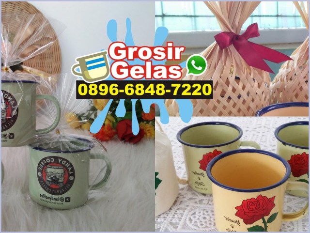 gelas kopi enamel