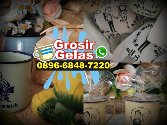 gelas enamel jadul