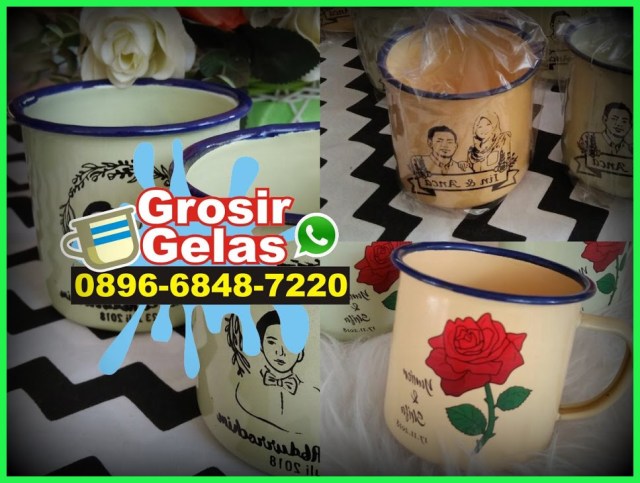 souvenir pernikahan gelas seng